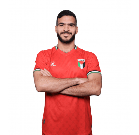 صورة حامد حمدان بقميص المنتخب الفلسطيني