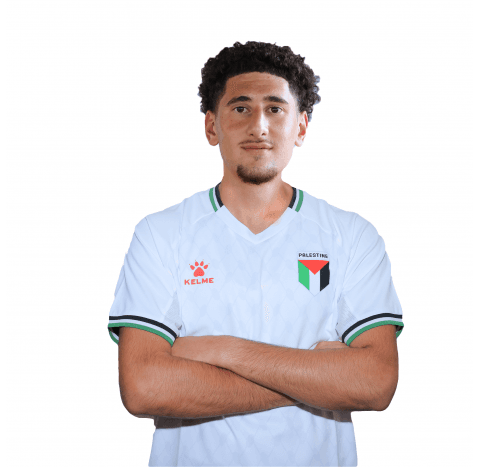 صورة خالد أبو الهيجا بقميص المنتخب الفلسطيني