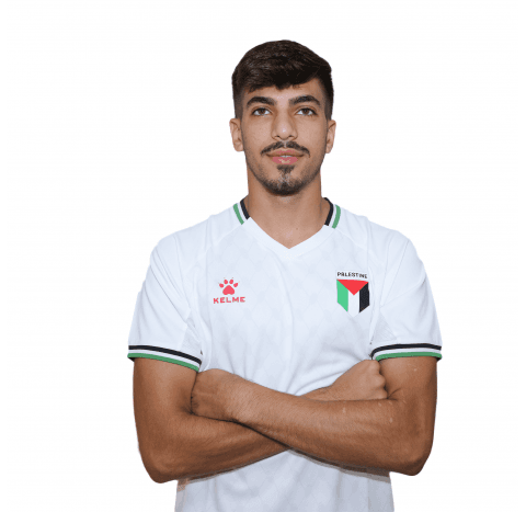 صورة عبد الهادي راشد بقميص المنتخب الفلسطيني